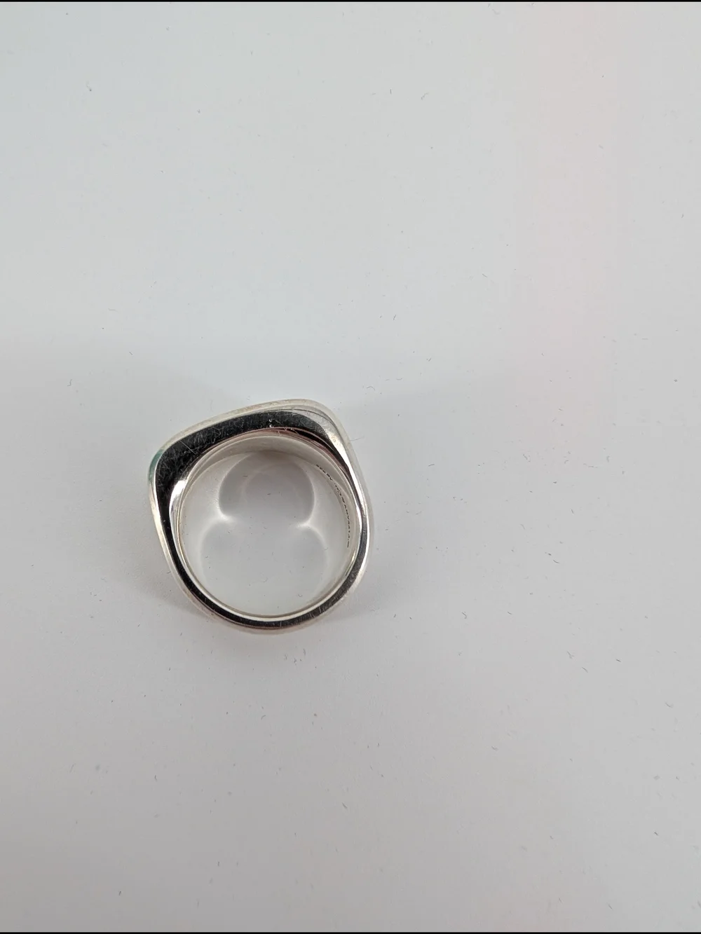 Tiffany & Co. sterling silver 1837 Makers signet ring.  - Picture 7 of 9